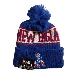 New Era On Field NFL New England Patriots Removeable Pom Beanie Football NWT